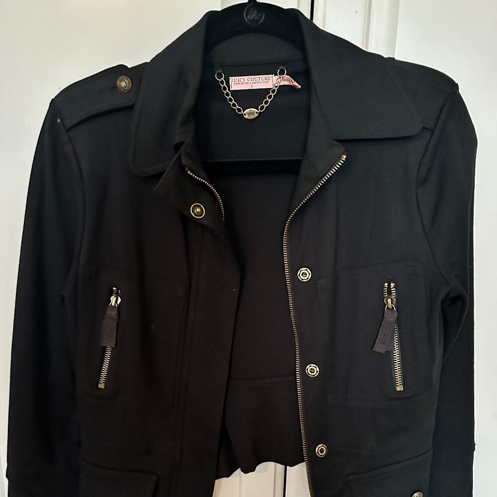 Juicy Couture Black Utility Jacket - Size Small